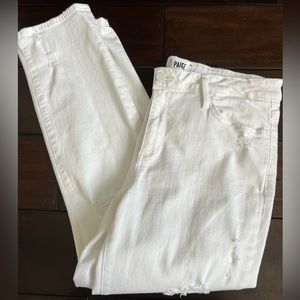 PAIGE Destructed White Denim